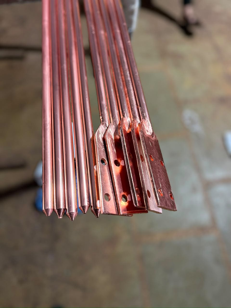 Copper earthing rods