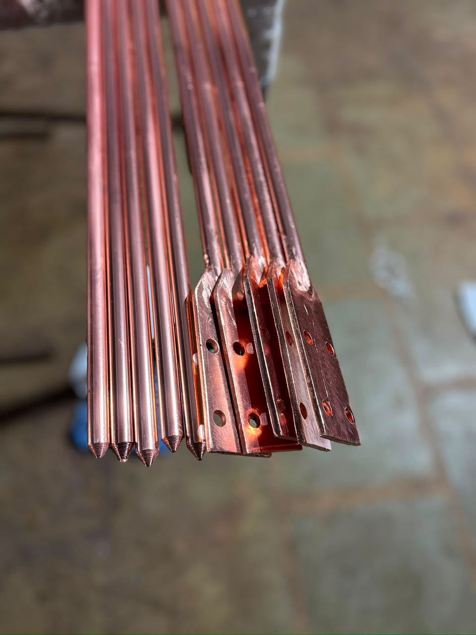 Copper bonded earthing electrodes