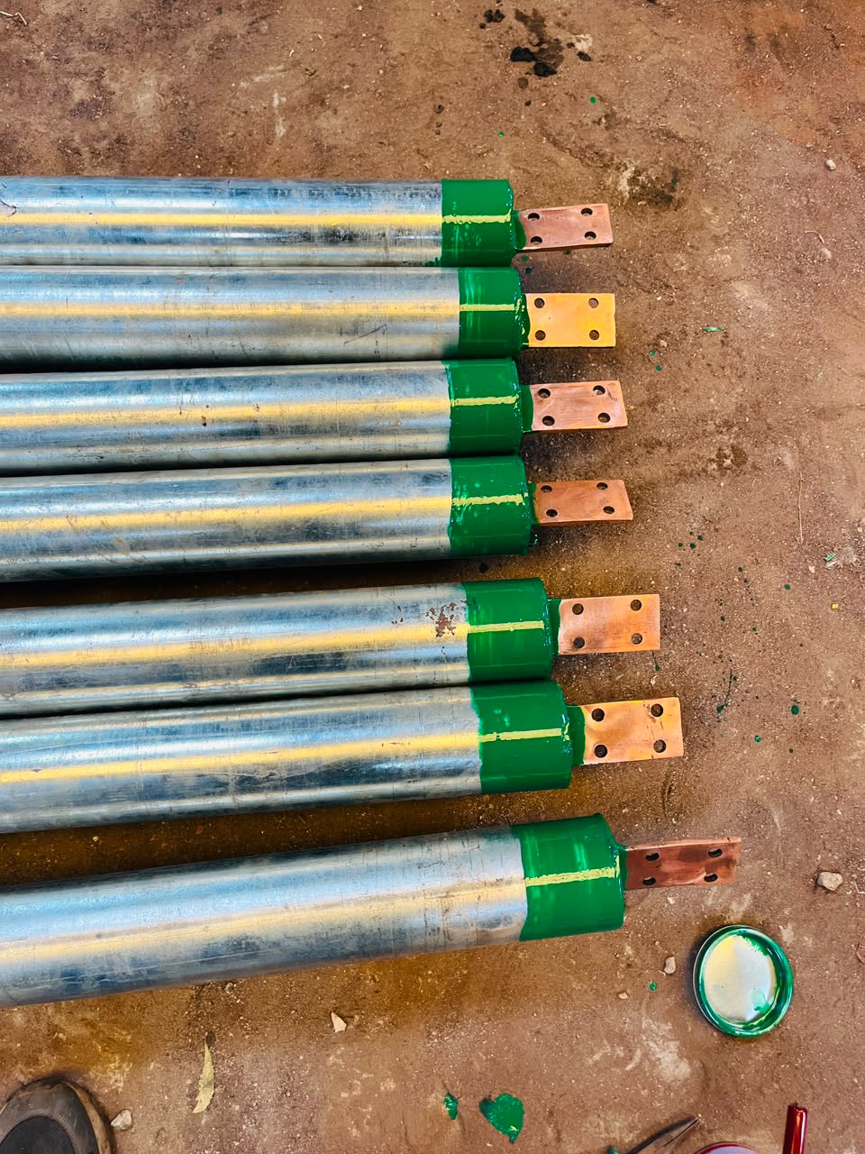 GI and copper bonded earthing electrodes