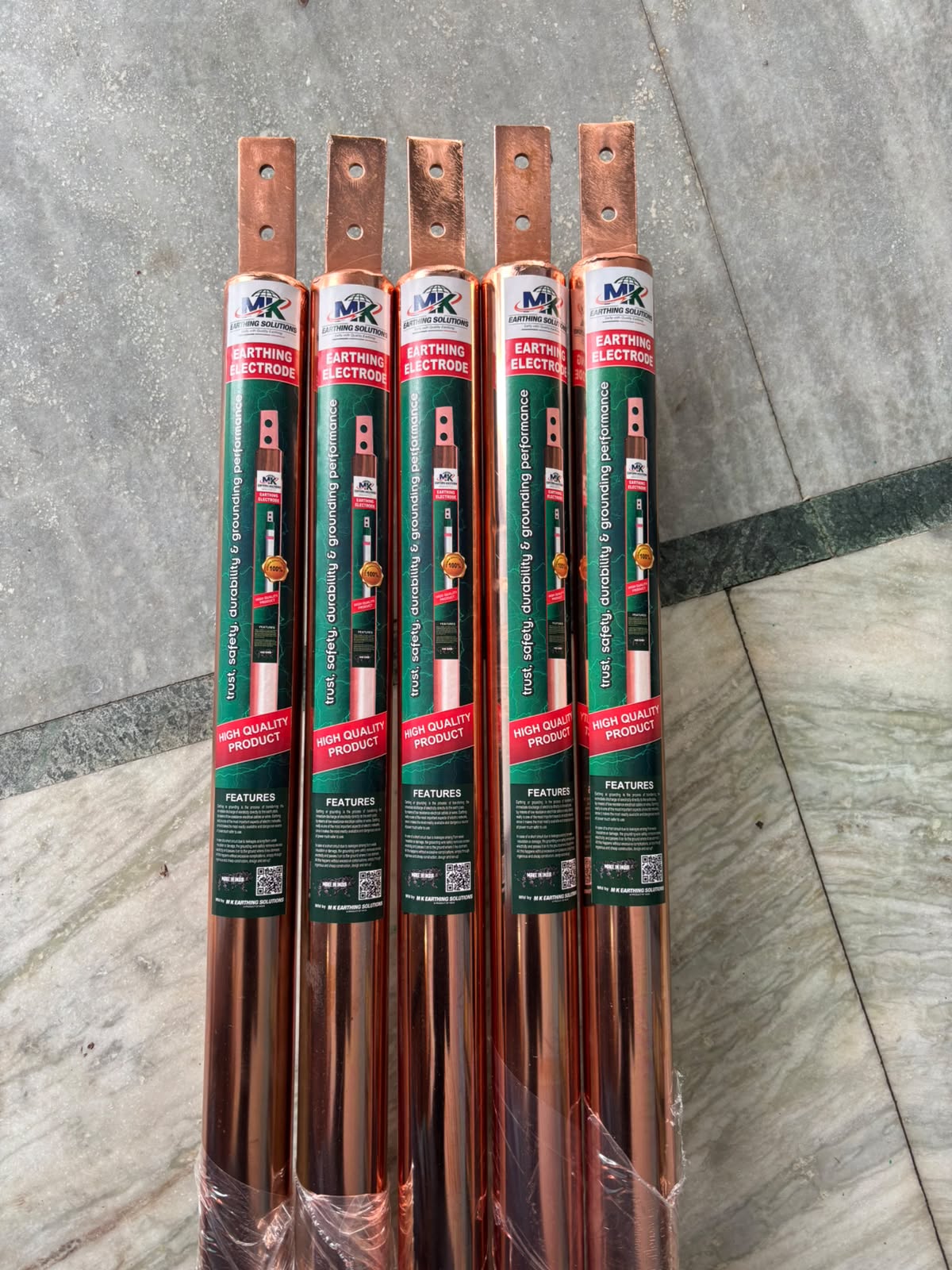 Packaged earthing electrodes